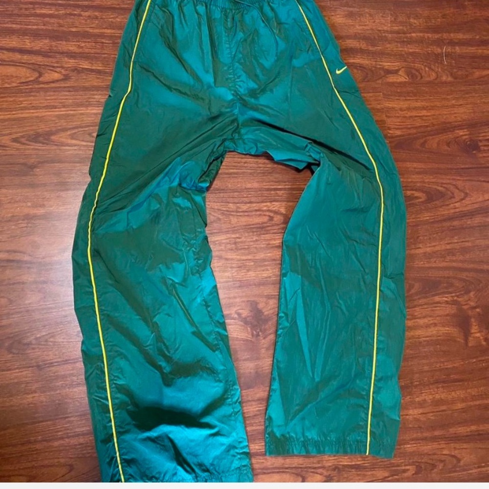 Nike Teal Joggers with Yellow Accents